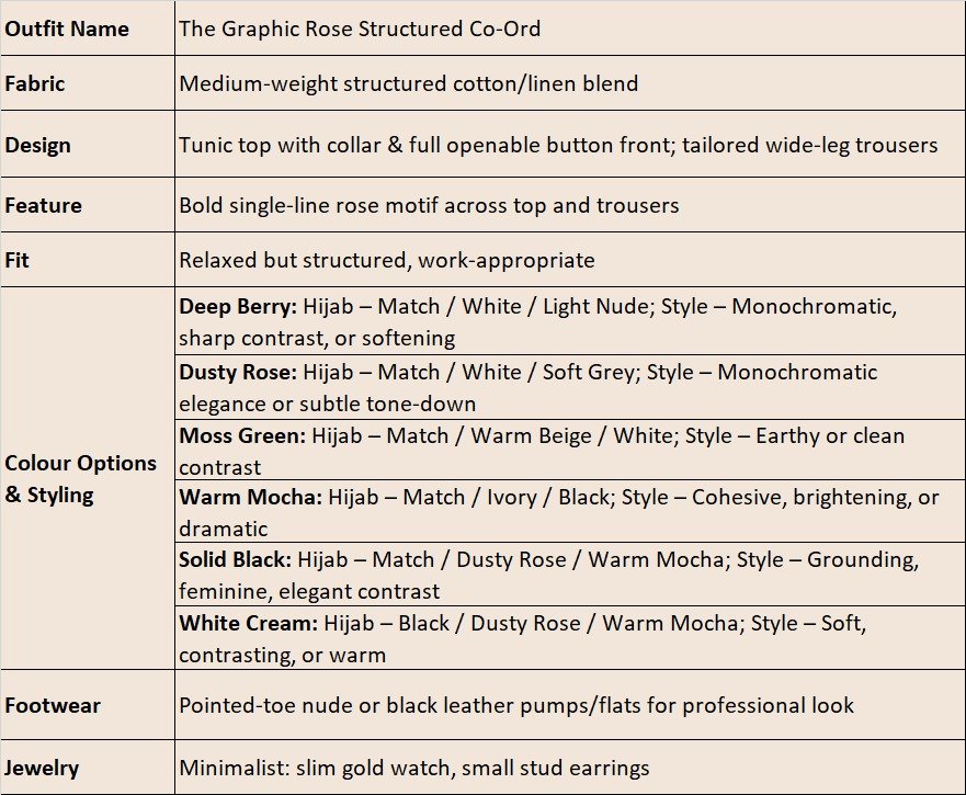 the graphic rose structured co ord