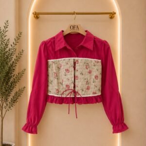 rosé script corset blouse🌷